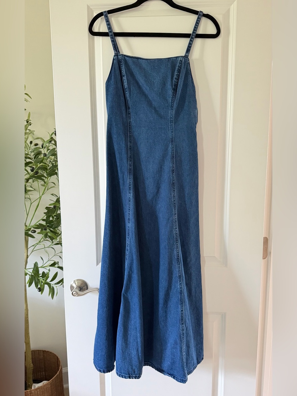 Zara Blue Denim Maxi Dress Size XS